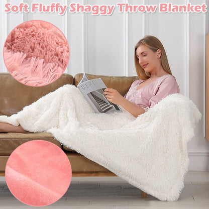 Měkká huňatá huňatá přikrývka Throw Blanket