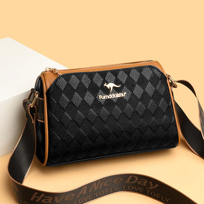 Módní diamantový vzor Velkokapacitní třívrstvá crossbody taška