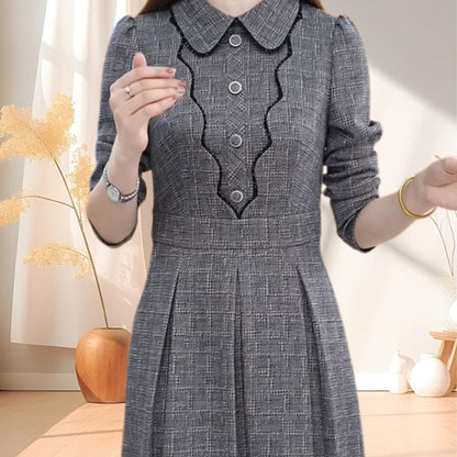 🎅Christmas 50% off sale💥Women's Plaid A-Line Dress