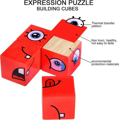 5D puzzle vzdělávací tváře měnící se rodinná hra🧩