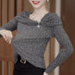 Women's Elegant Long Sleeve Slim-Fit Knitted Top