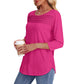 💥Dámské tričko Detail Seven Sleeve Casual T-Shirt