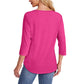 💥Dámské tričko Detail Seven Sleeve Casual T-Shirt