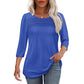 💥Dámské tričko Detail Seven Sleeve Casual T-Shirt