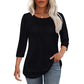 💥Dámské tričko Detail Seven Sleeve Casual T-Shirt