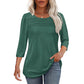💥Dámské tričko Detail Seven Sleeve Casual T-Shirt