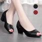 Dámské elegantní sandály Peep-Toe Block Heel