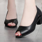 Dámské elegantní sandály Peep-Toe Block Heel