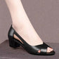 Dámské elegantní sandály Peep-Toe Block Heel