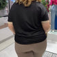 Dámský ležérní elegantní top s potiskem a výstřihem do V