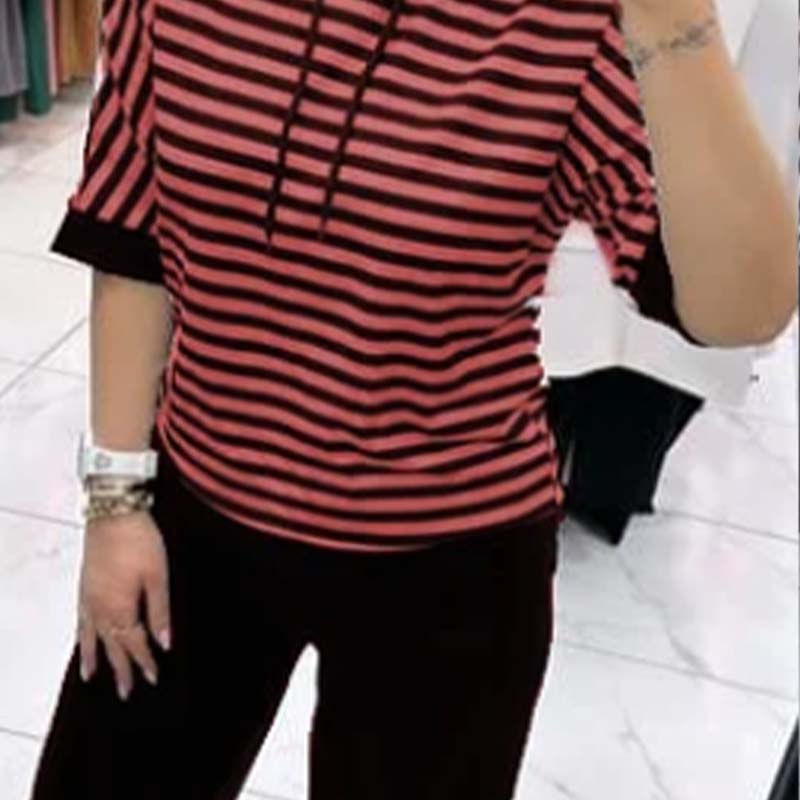 💕Omezený prodej 50% VYPNUTO 💕Dámský pruhovaný top & pevné kalhoty Set