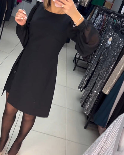 Elegantní šaty s puff rukávem