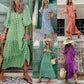 💖 Elegantní boho maxi šaty s balónovými rukávy pro ženy👗