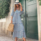 💖 Elegantní boho maxi šaty s balónovými rukávy pro ženy👗
