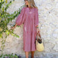 💖 Elegantní boho maxi šaty s balónovými rukávy pro ženy👗