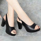 Sandály na vysokém podpatku s přezkou Peep-Toe