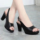 Sandály na vysokém podpatku s přezkou Peep-Toe