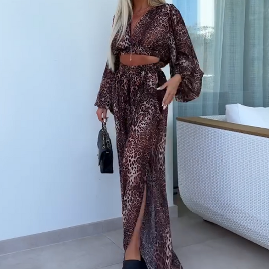 Dvoudílná souprava s leopardím potiskem Summer Blend