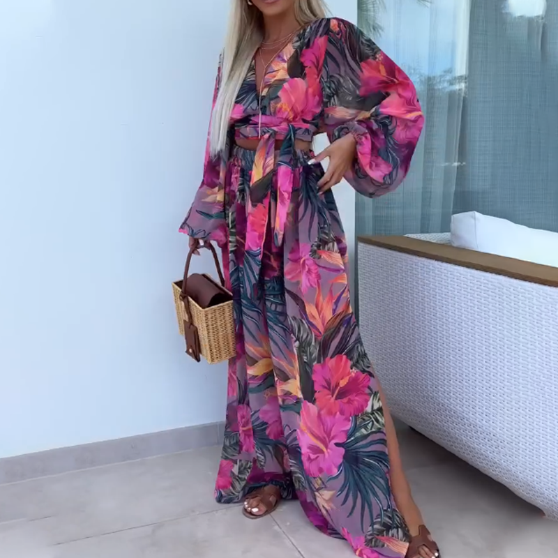 Dvoudílná souprava s leopardím potiskem Summer Blend