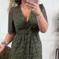 Dámské elegantní krajkové šaty s výstřihem do V