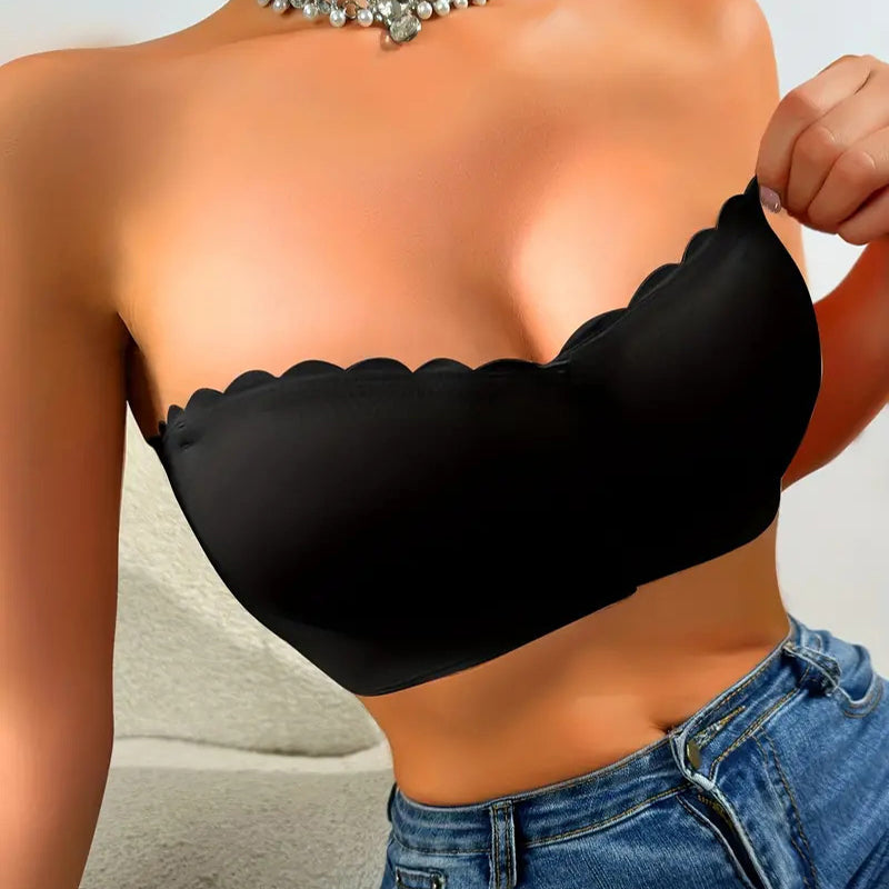 🔥【1+1 zdarma】👙Bandeau bezešvá podprsenka s předním zapínáním a bez ramínek