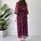Dámské elegantní tisk Loose Fit Flowy Maxi šaty