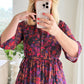 Dámské elegantní tisk Loose Fit Flowy Maxi šaty