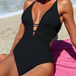 One-Piece Backless Swimsuit with Tie Straps