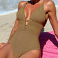One-Piece Backless Swimsuit with Tie Straps
