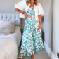 Women's Flowy Square-Neck Printed Maxi Dress