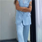 💖Dámský stylový set saka bez rukávů a kalhot s vysokým pasem