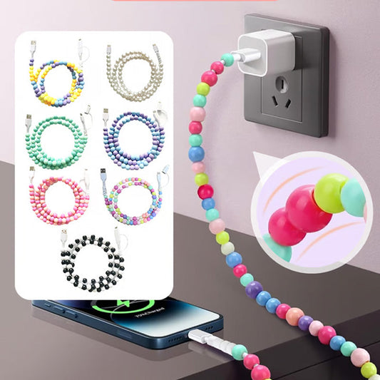 🔥Nabíjecí kabel USB typu C s osvětlením z korálků 2 v 1🌈