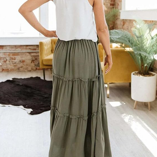 【S-XL/50-90KG】Boho skládaná sukně
