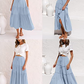 【S-XL/50-90KG】Boho skládaná sukně