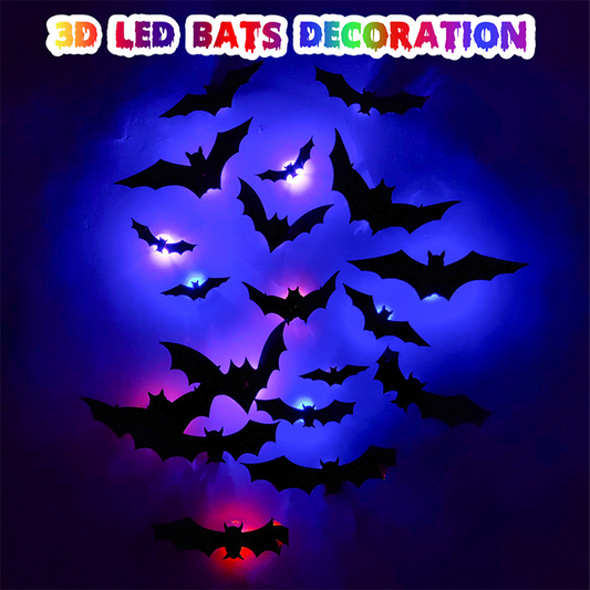 3D LED nástěnná lampa s netopýrem