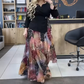 Elegantní top a květinová sukně, 2dílná sada