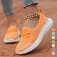 Breathable flat sole slip-on women's shoes