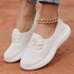 Breathable flat sole slip-on women's shoes