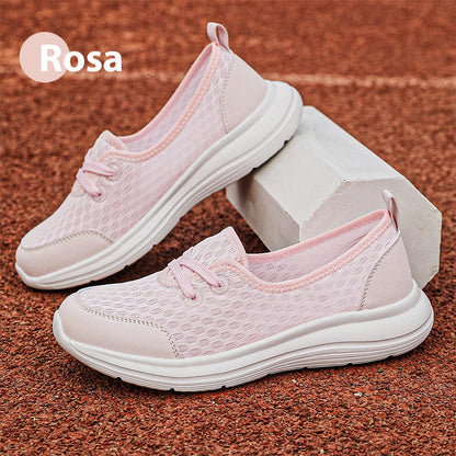 Breathable flat sole slip-on women's shoes