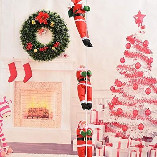 Santa Claus leze po žebříku – vánoční dekorace