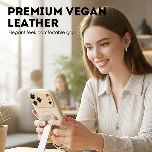 Chraňte telefon stylově bez otisků prstů – pouzdro na telefon s veganskou kůží. Na dobírku! 🧤