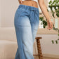 👖🌸 50 % rabatt! | Dammjeans med dragsko och vid ben – stretchig denim & lös passform