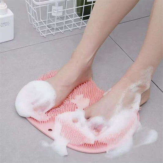 🔥 KUPTE 2 A 1 ZÍSKÁTE ZDARMA! 🚿 Masážní houba na sprchu na nohy a záda – protiskluzová, oboustranná, s štětinami pro hloubkové čištění – ideální pro peeling celého těla ve sprše 🦶