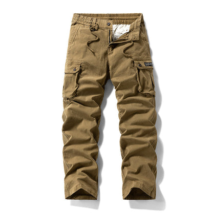 🔥 50 % rabatt! 🔥 Cargobyxor i bomull med flera fickor för herr