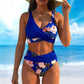 Vyhlaďte břicho a získejte zeštíhlující siluetu – dámský květinový bikini set s vysokým pasem. Možnost dobírky! ✨
