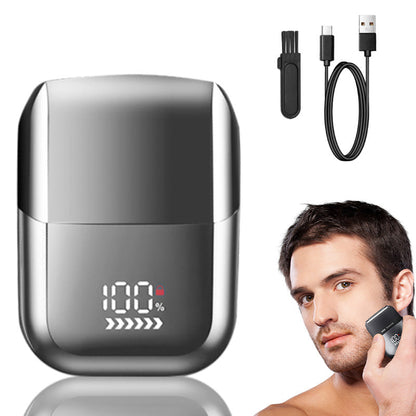 Mini elektrický holicí strojek – 7500 ot./min, IPX7 (holení na mokro i na sucho), výdrž 100 minut. Cestovní zámek, rychlé nabíjení přes USB-C. 🪒💨