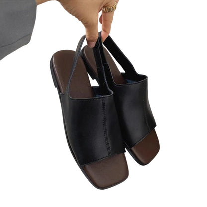 Zůstaňte v trendu s elegantním čtvercovým hrotem – dámské retro sandály s otevřenou patou. Na dobírku! 👡
