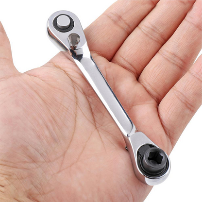 Kompaktní oboustranný ráčnový klíč 🛠️ V kapesním provedení, ideální pro rychlé opravy 🔩