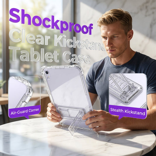 Chraňte tablet před pády díky zesíleným rohům – průhledný nárazuvzdorný tabletový obal. Na dobírku! 📱
