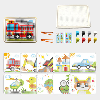 Zlepšete jemnou motoriku svého dítěte – kreativní skládačka s houbičkami a kolíčky. Na dobírku! 🧩